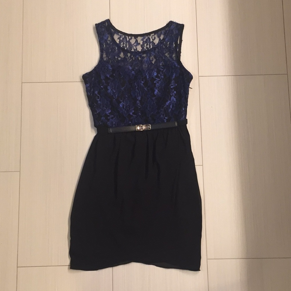 Classy Navy and Black Dress